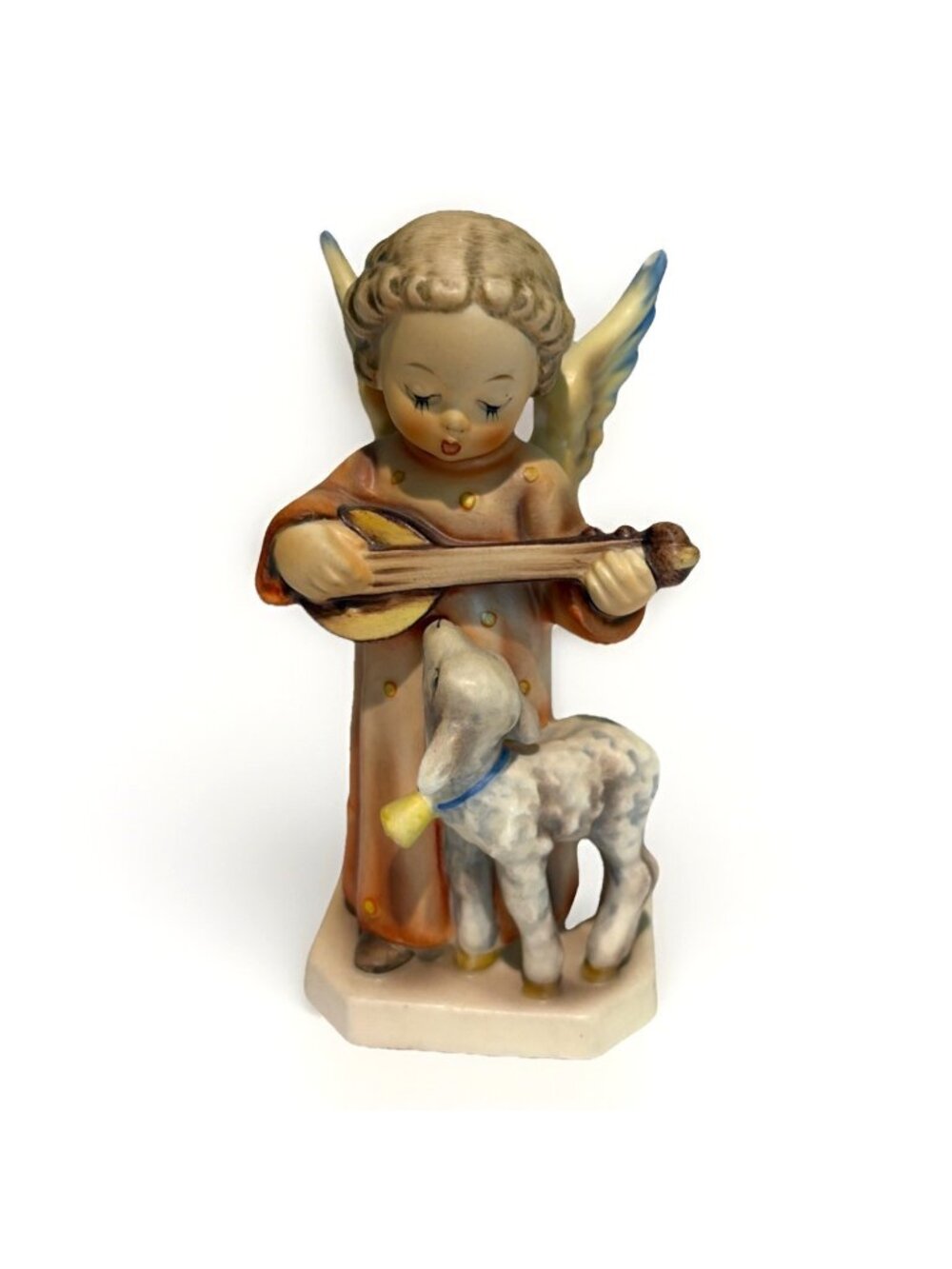 Hummel Angel Serenade with Lamb & Mandolin Figurine #83 West Germany 5 1/2"